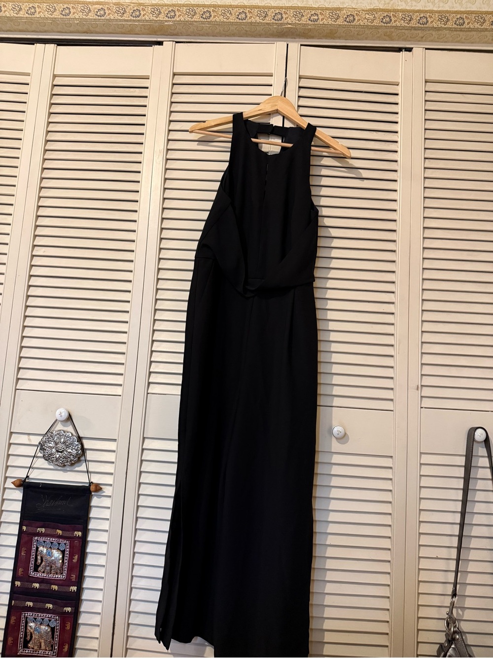 Halogen Black Sleeveless Maxi Jumpsuit